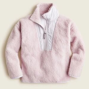 New J.Crew Teddy sherpa half-zip sweatshirt size S